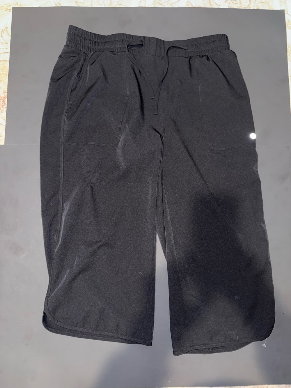 Unbranded Kids Black Knit Drawstring Shorts